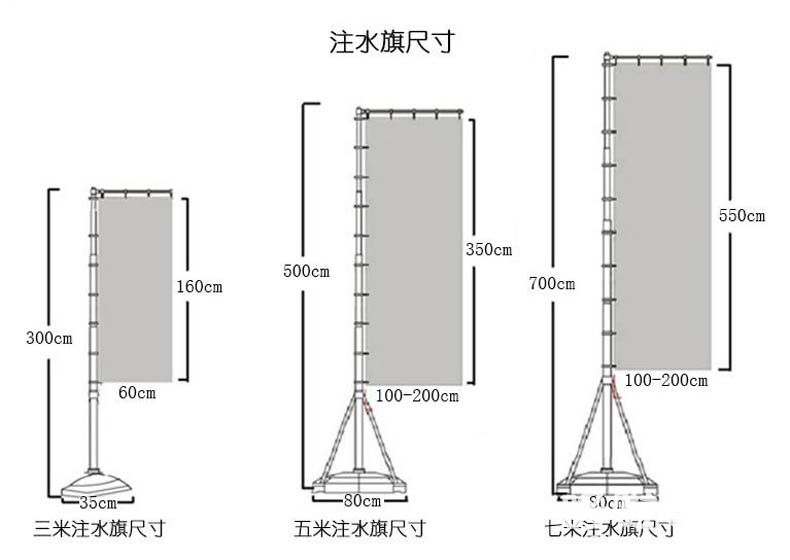 展覽注水旗桿